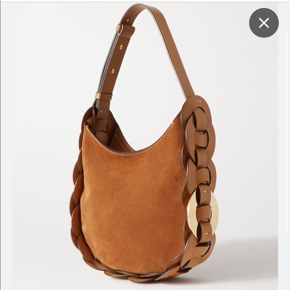 Chloe Small Darryl Braided Leather/Suede Bag